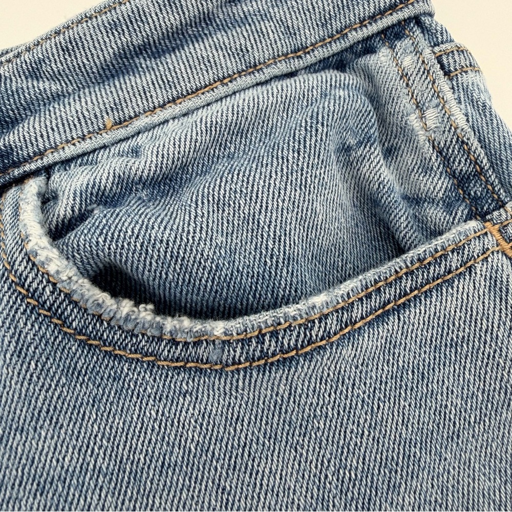 Hollister 28/6 Ultra High-Rise Mom Jeans Blue Vintage Stretch‎ Raw Hem 90s - Picture 11 of 14